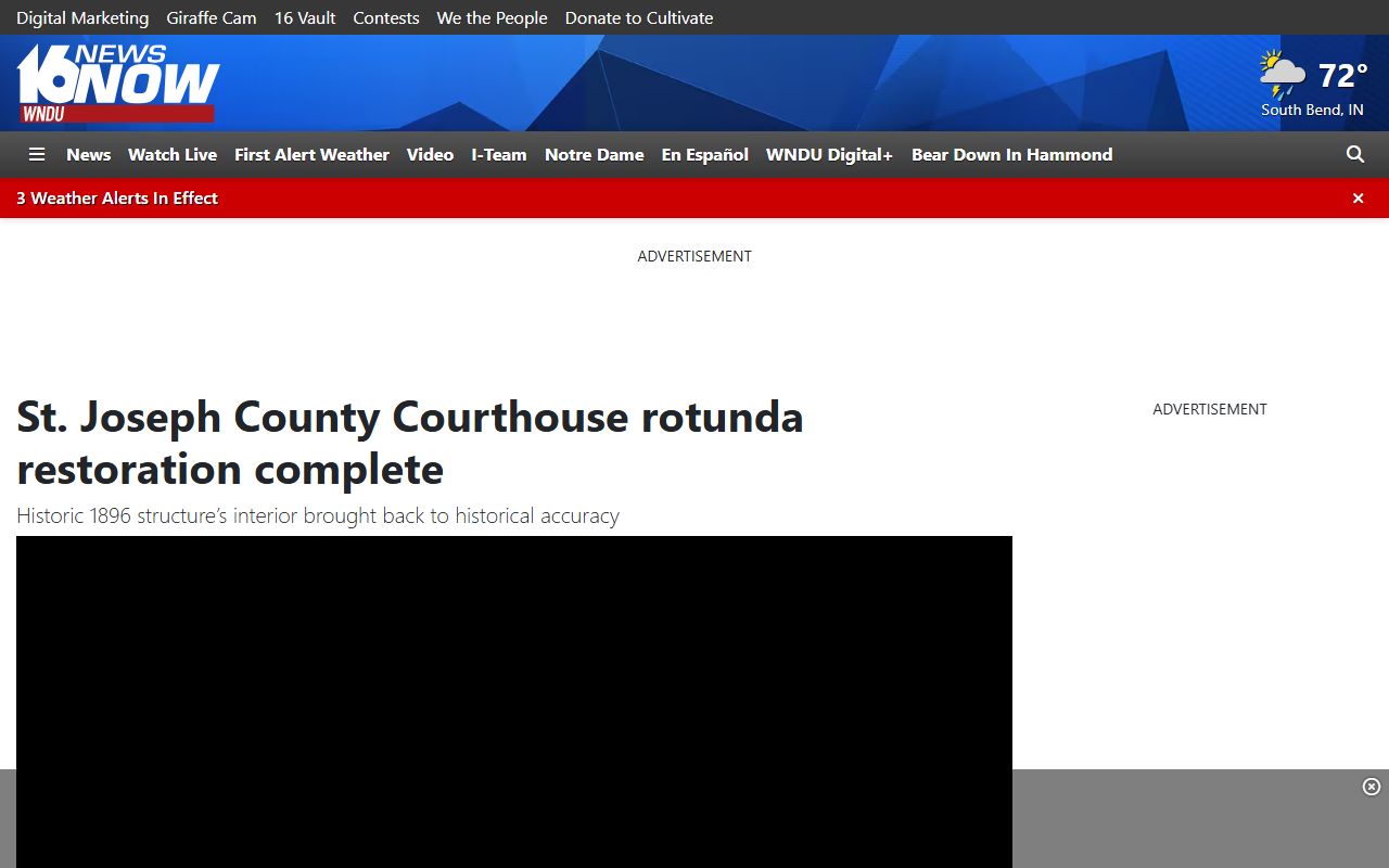 St. Joseph County Court records courthouse rotunda restoration