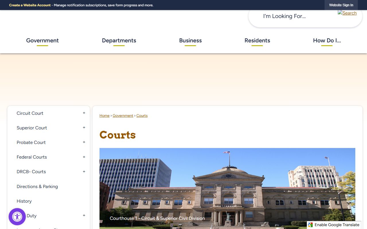 St. Joseph County Court records county courts hub