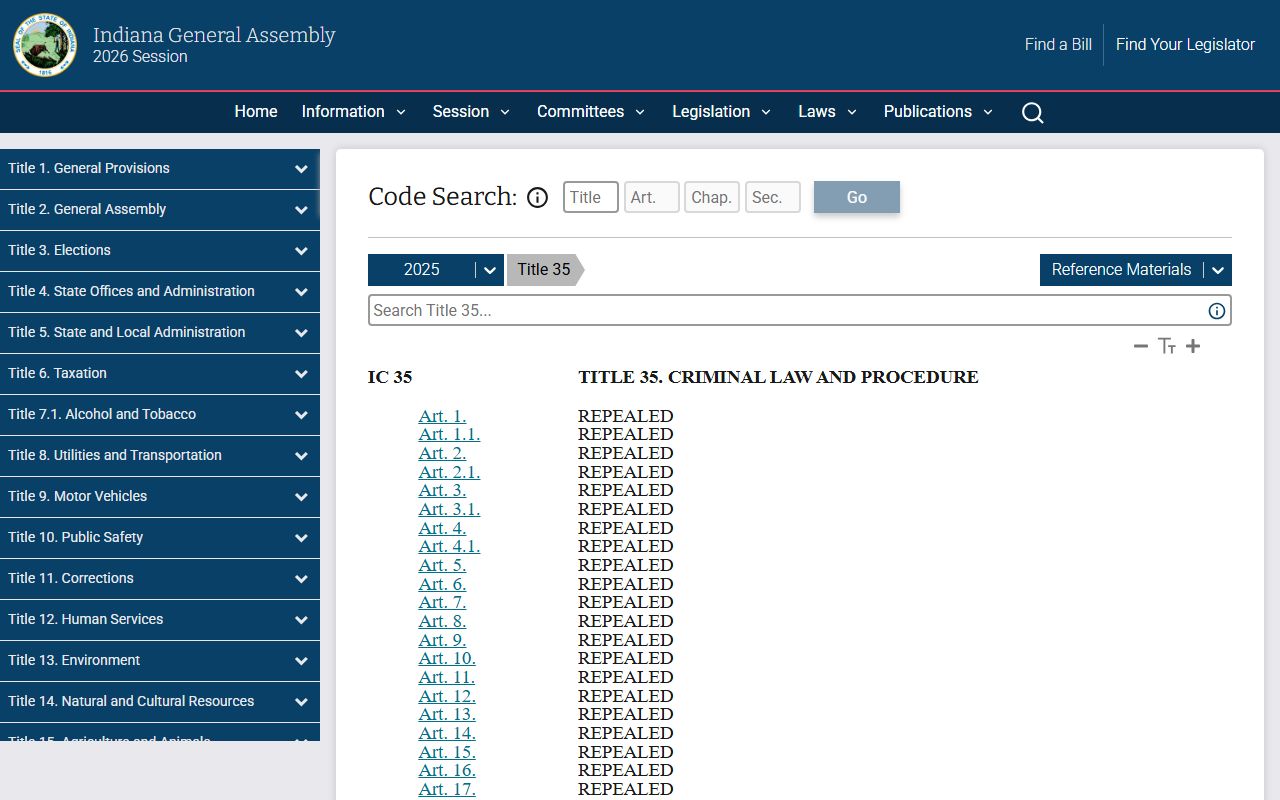 St. Joseph County criminal court records Indiana criminal procedure statutes